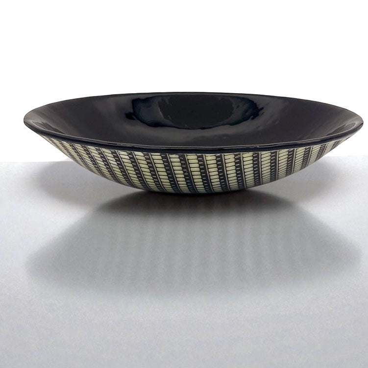 Custom Large 13" Fused Glass Serving Bowl