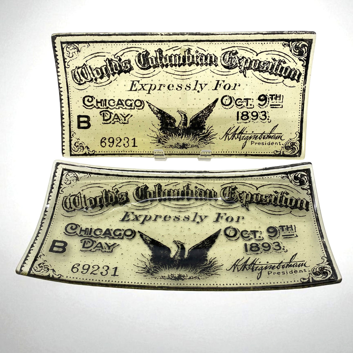 Custom Fused Glass 15" Long Platter