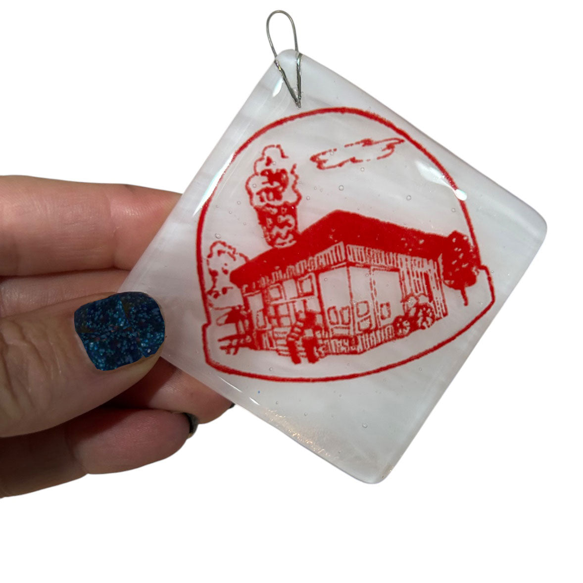 Custom Fused Glass 2.25" Ornament