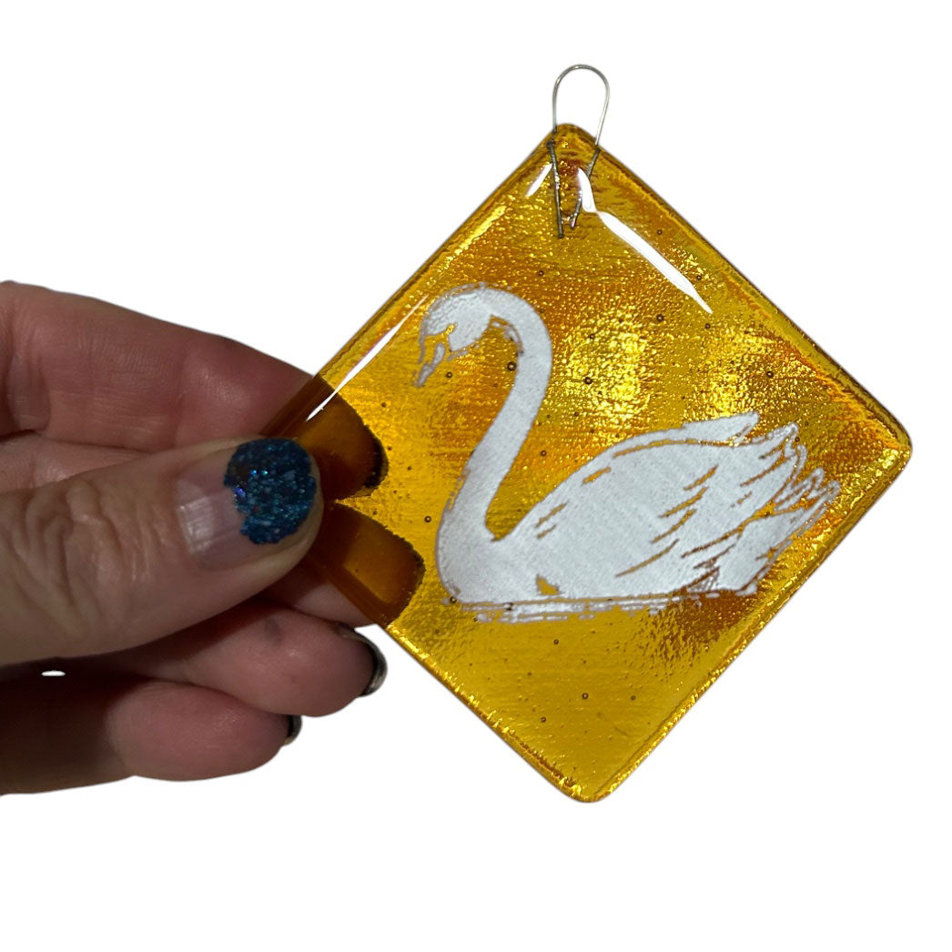 Custom Fused Glass 2.25" Ornament