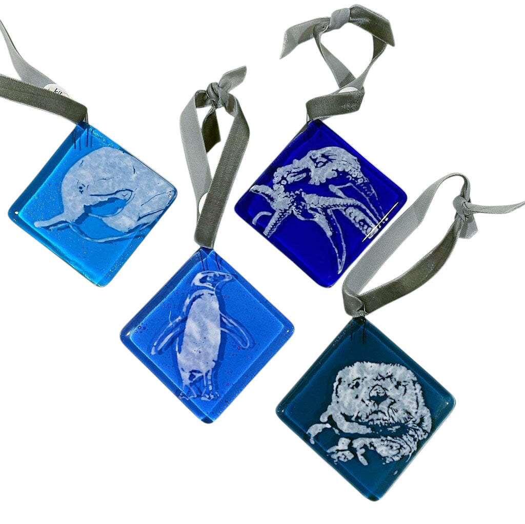 Custom Fused Glass 2.25" Ornament