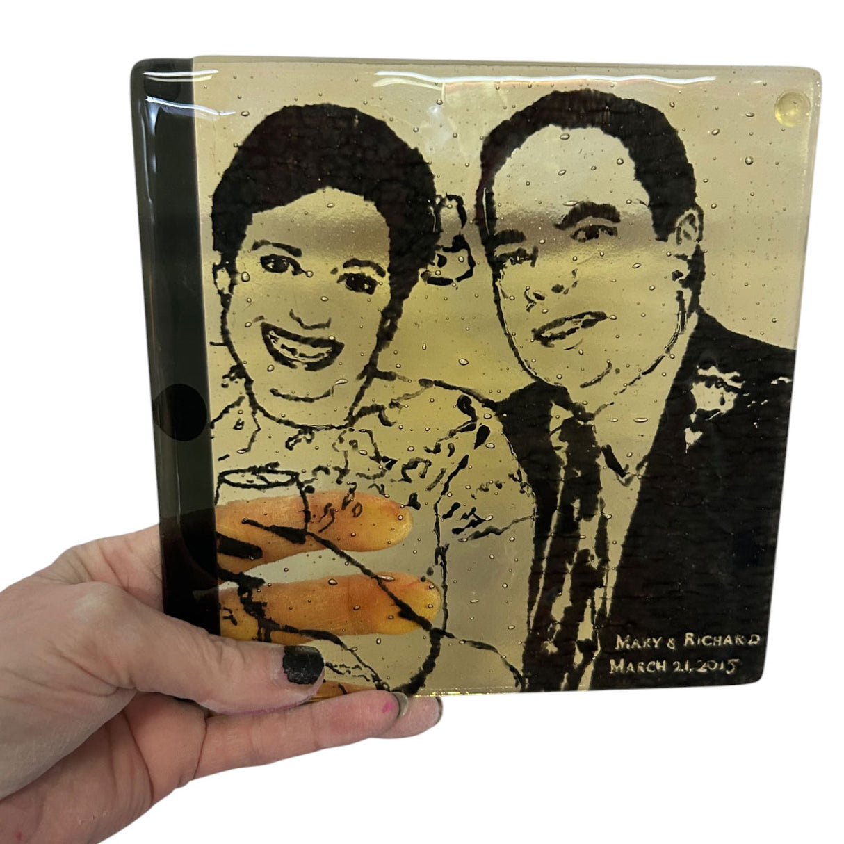 Custom Fused Glass 6" Trivet