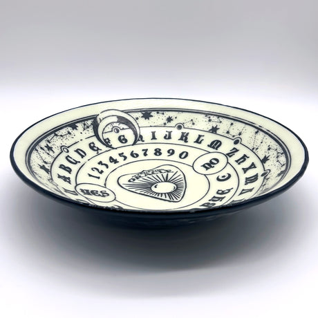 Witchy Ouija Board Fused Glass Large 13" Serving Bowl | Made to order
