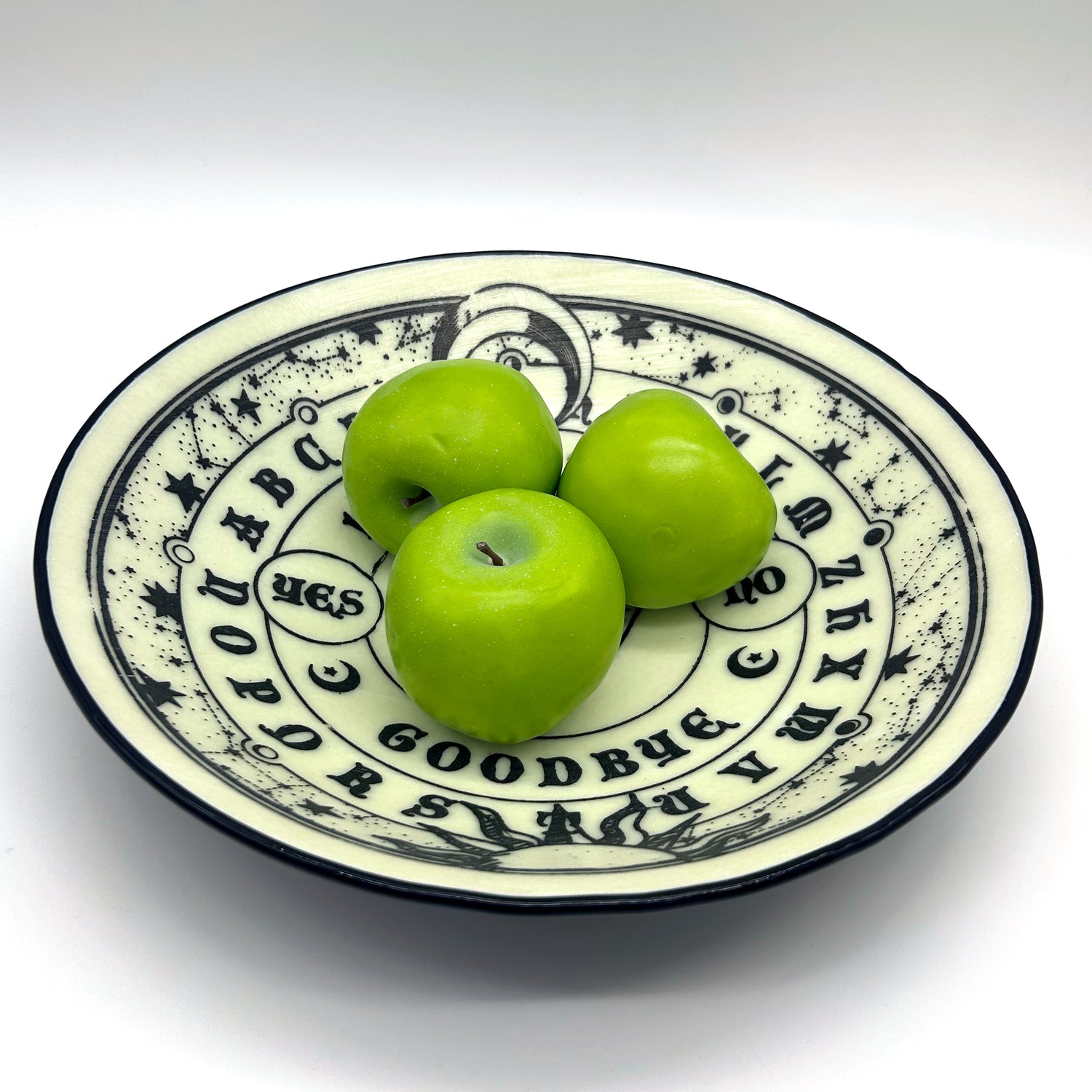 Witchy Ouija Board Fused Glass Large 13" Serving Bowl | Made to order