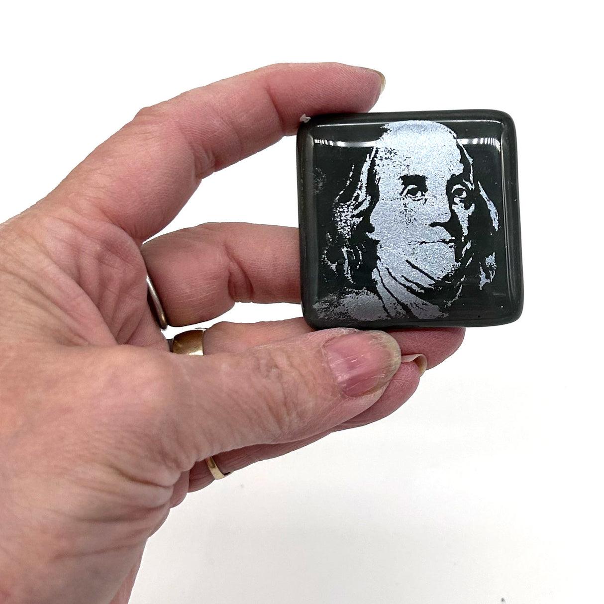 Ben Franklin Fused Glass 1.75" Magnet