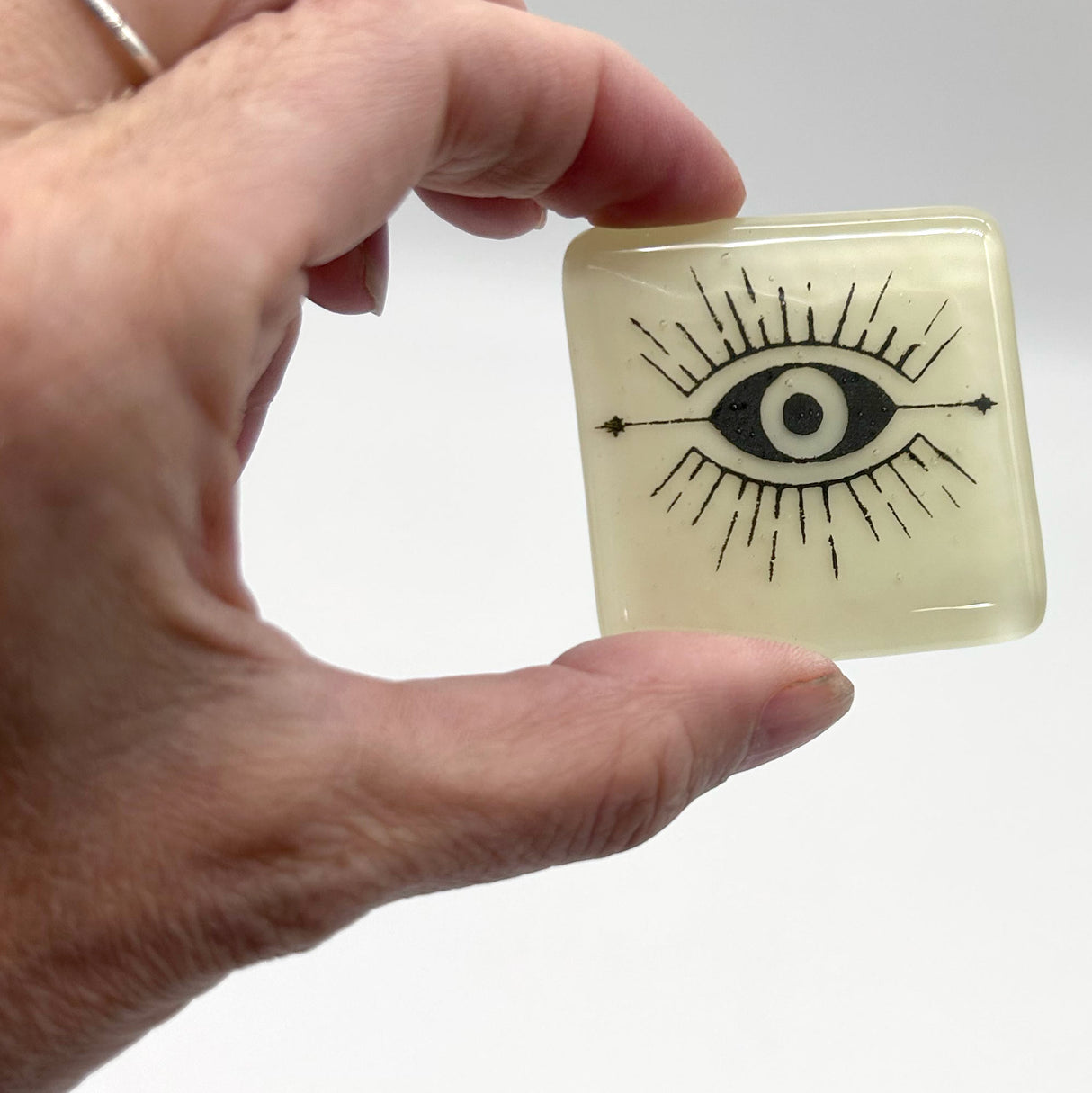 Evil Eye Fused Glass 1.75" Magnet