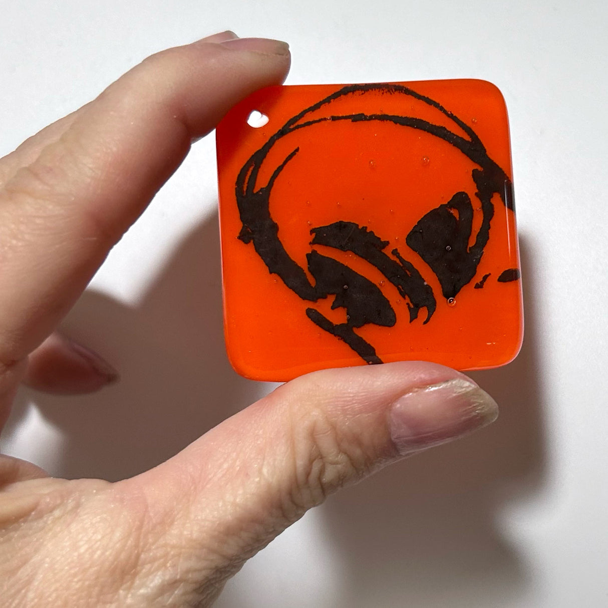 Headphones Fused Glass 1.75" Magnet