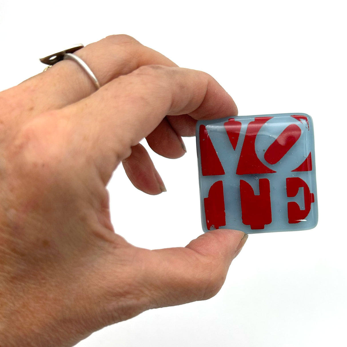 VOTE Fused Glass 1.75" Magnet