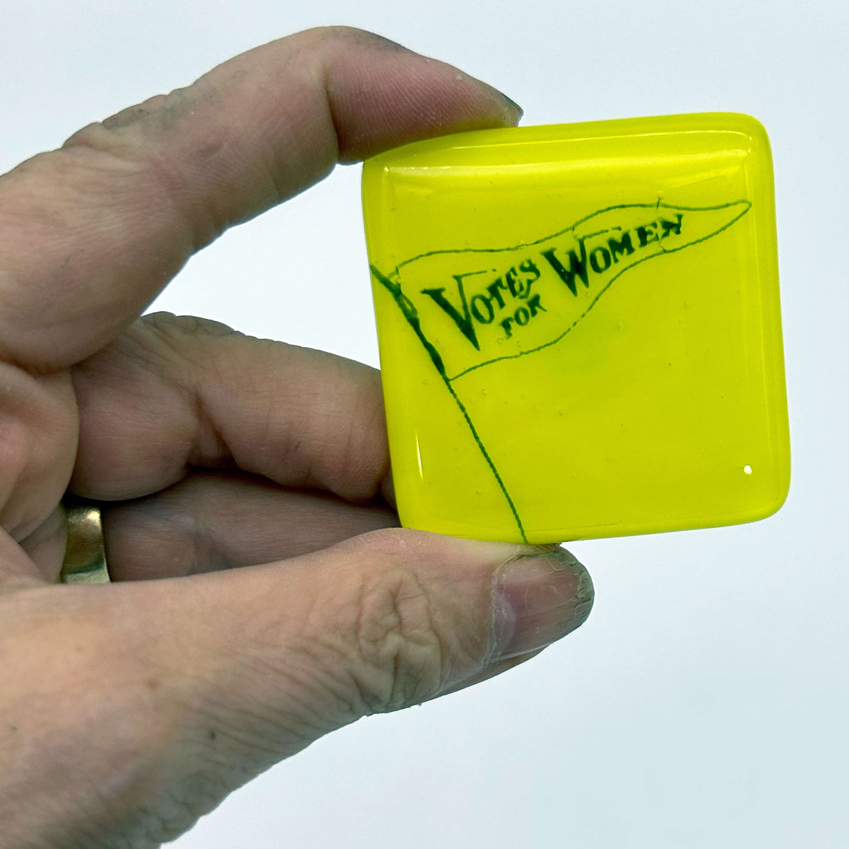 Votes for Women Fused Glass 1.75" Magnet