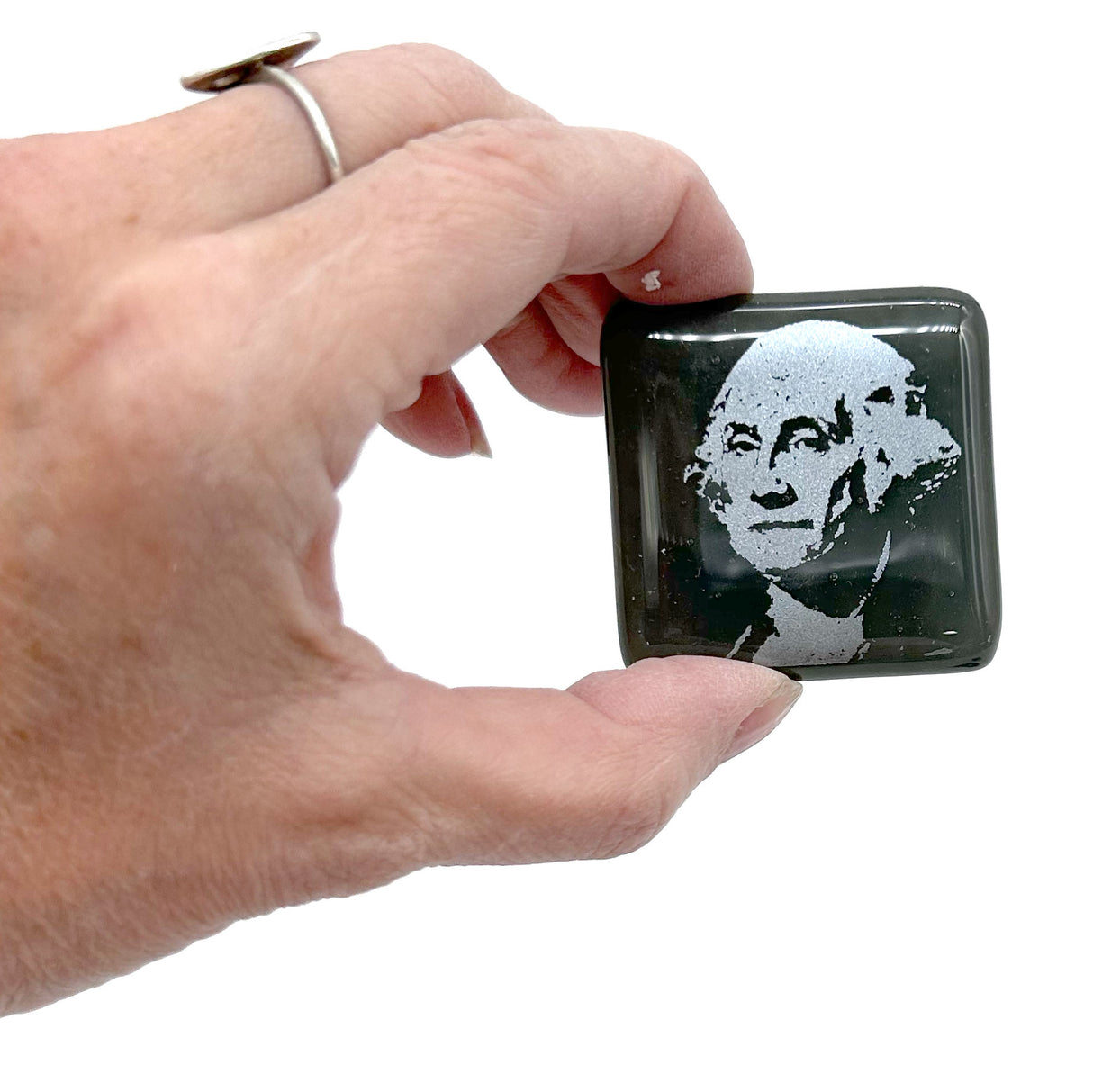 George Washington Fused Glass 1.75" Magnet