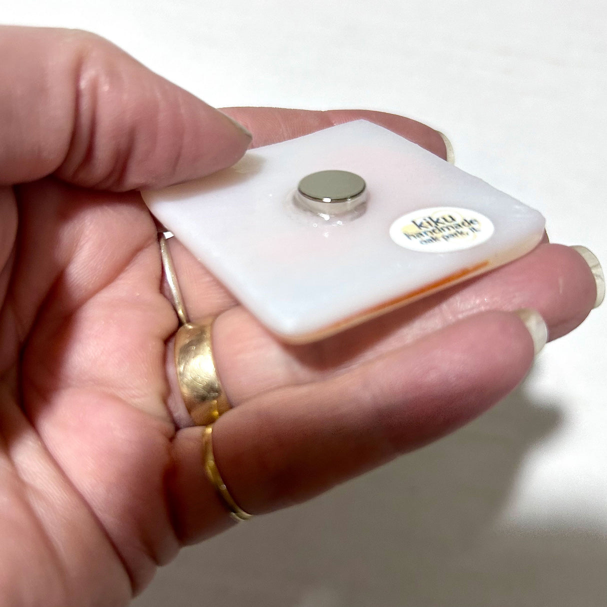 Chatham Lighthouse Cape Cod Fused Glass 1.75" Handmade Magnet