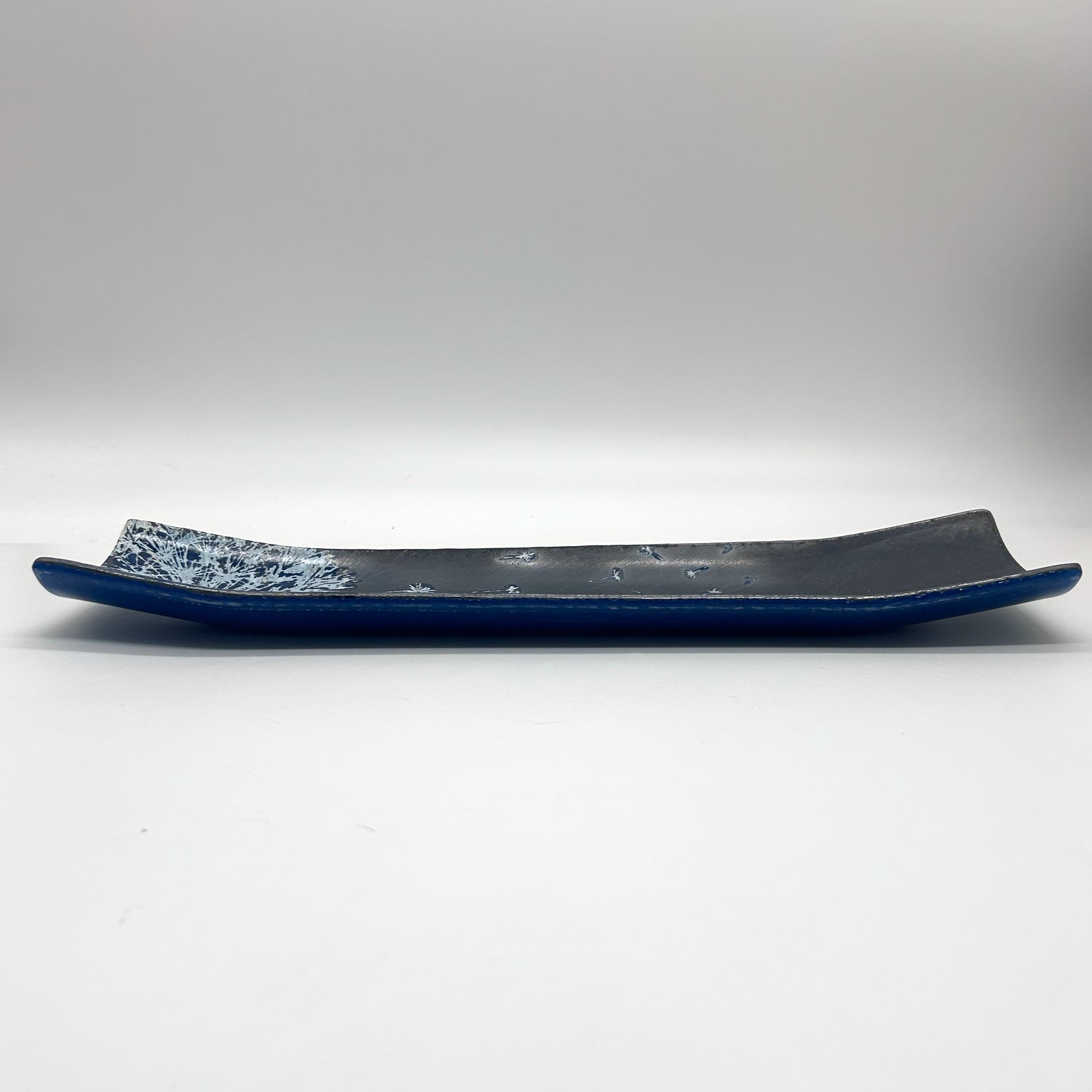 Dandelion 17" Fused Glass Channel Platter * Made to Order