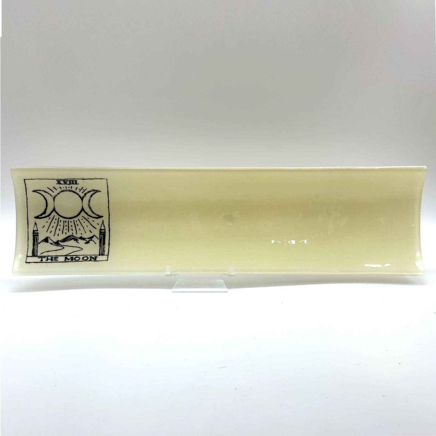 Tarot Card 17" Fused Glass Channel Platter * Made to Order