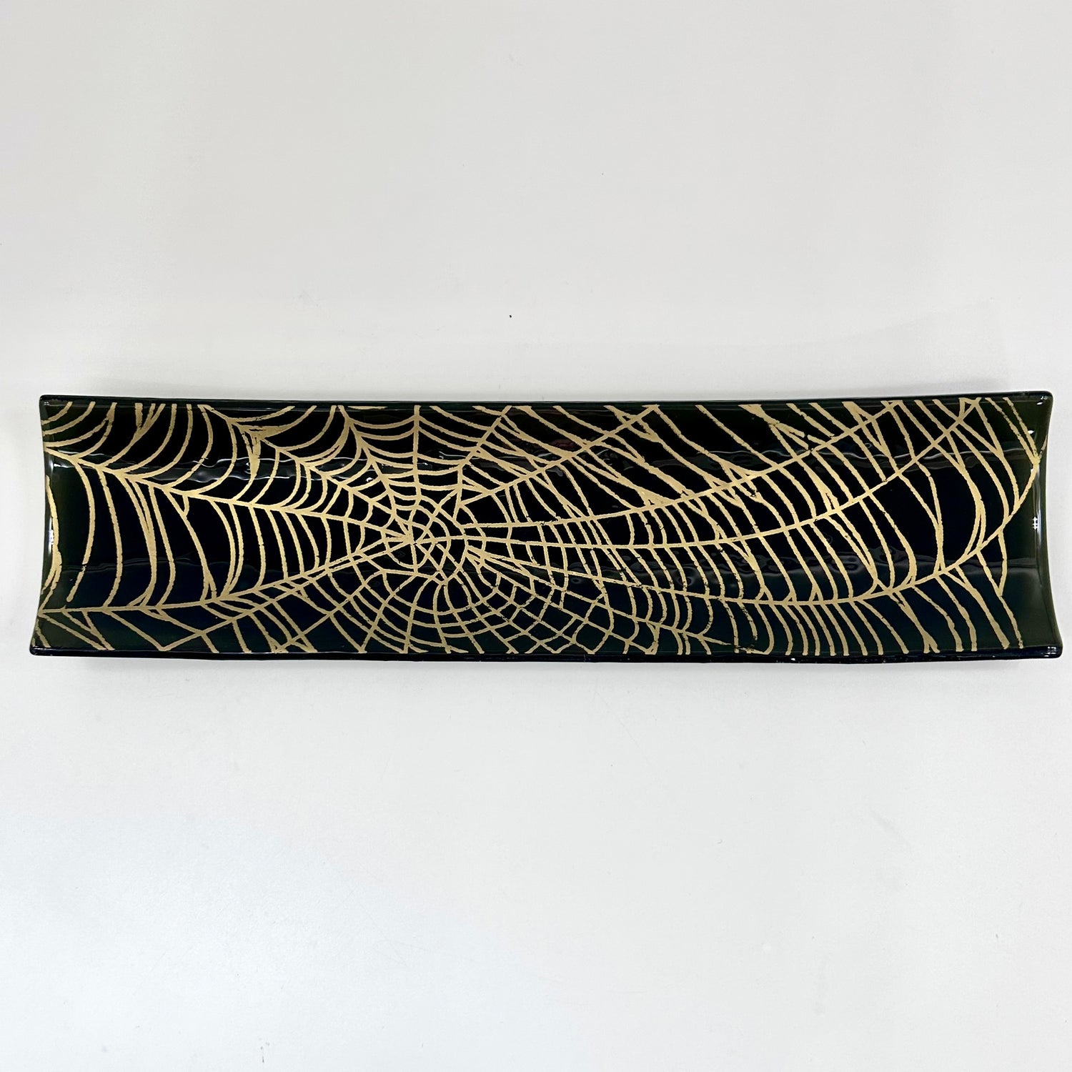 Mystical Web 17" Fused Glass Channel Platter * Made to Order