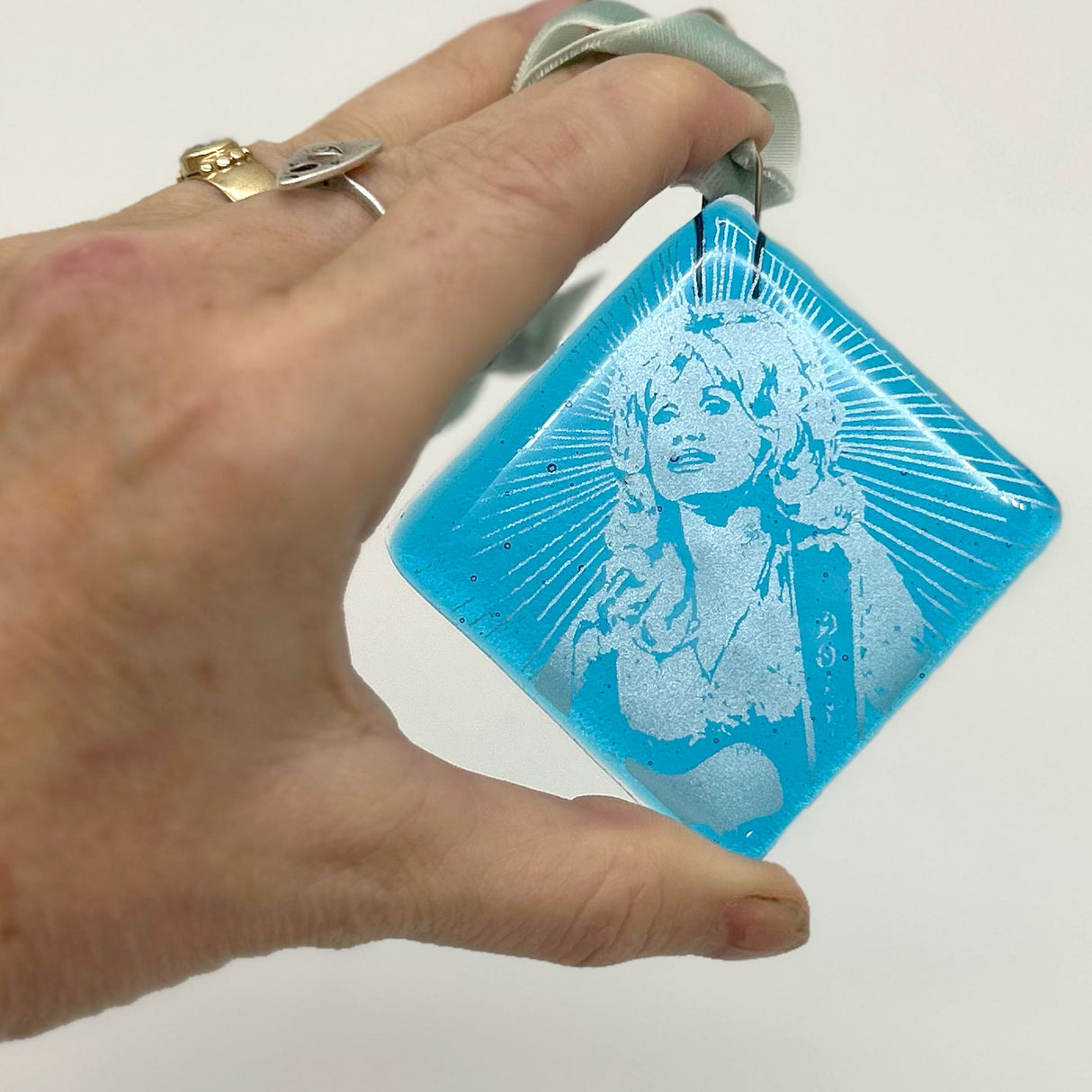 Dolly Parton 2.25" Fused Glass Ornament