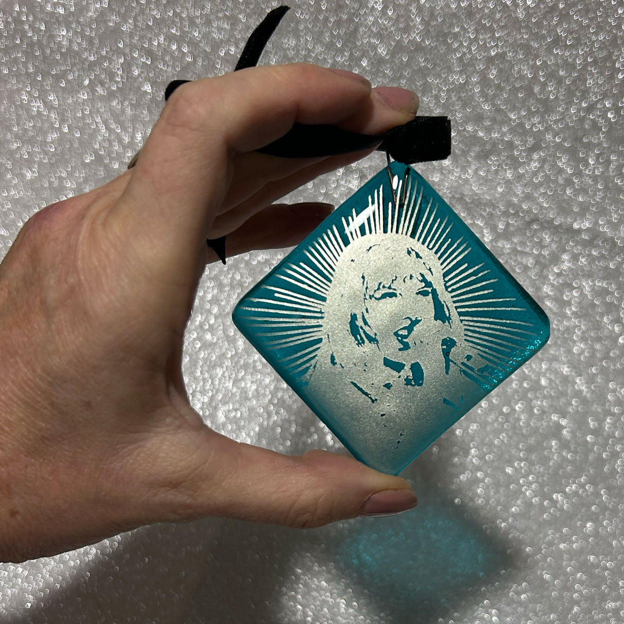 Taylor Swift 2.25" Fused Glass Ornament