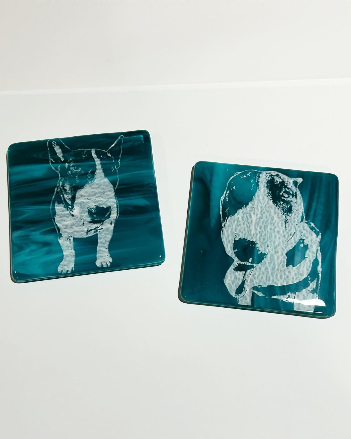 Custom Fused Glass 4" Single Coaster