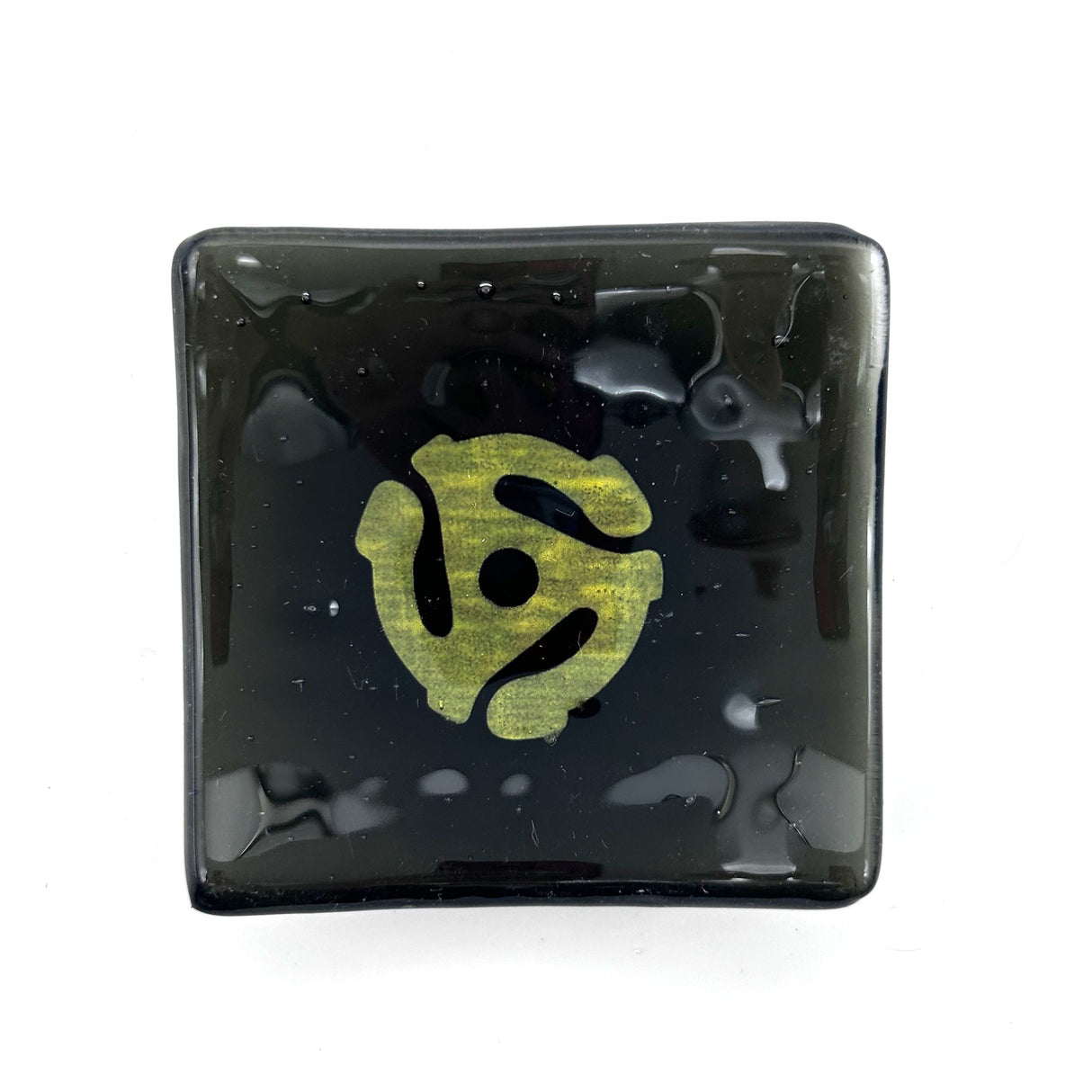 45 Record Adapter Handmade 2.75" Fused Glass Small Dish