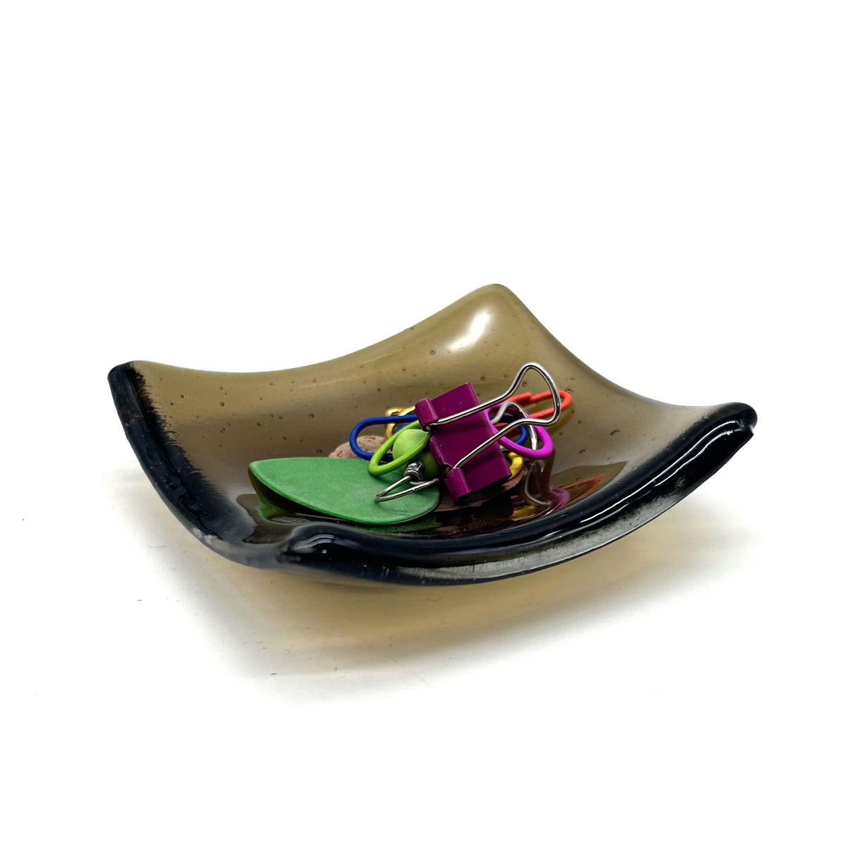 Acorn Handmade 2.75" Fused Glass Small Dish