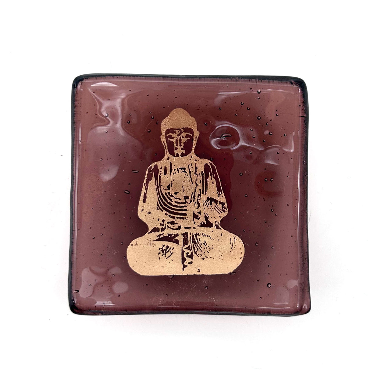 Buddha Handmade 2.75" Fused Glass Small Dish
