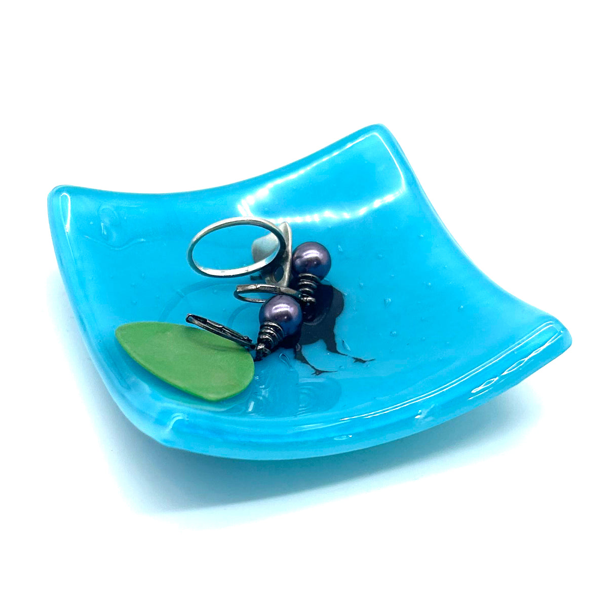 Birds | Crow Handmade 2.75" Fused Glass Small Dish