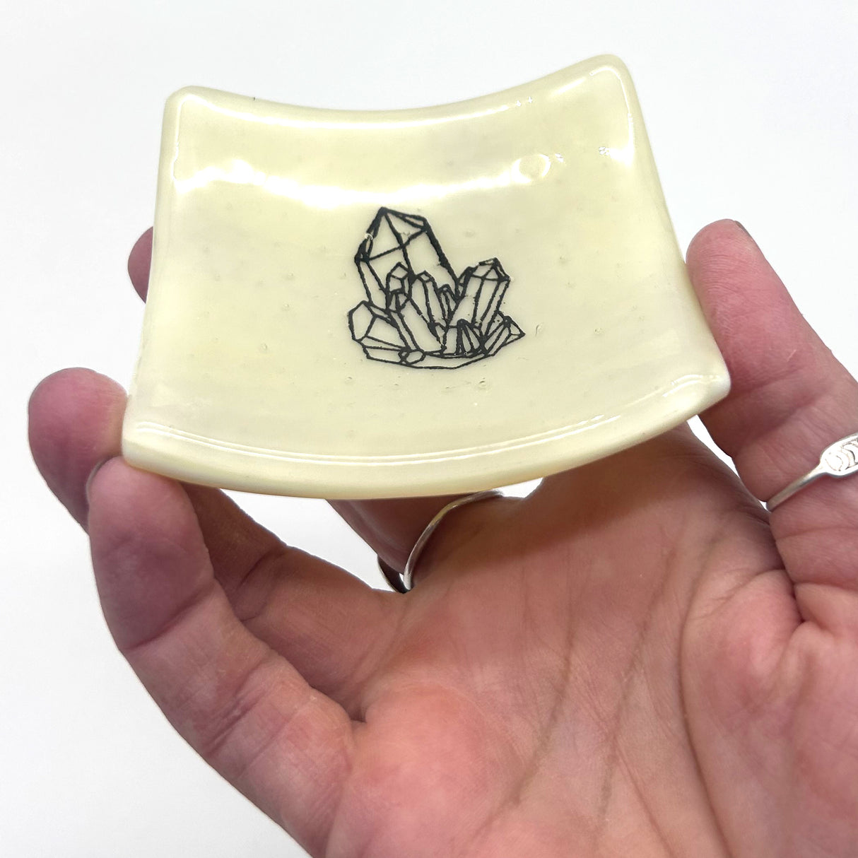 Crystals Handmade 2.75" Fused Glass Small Dish