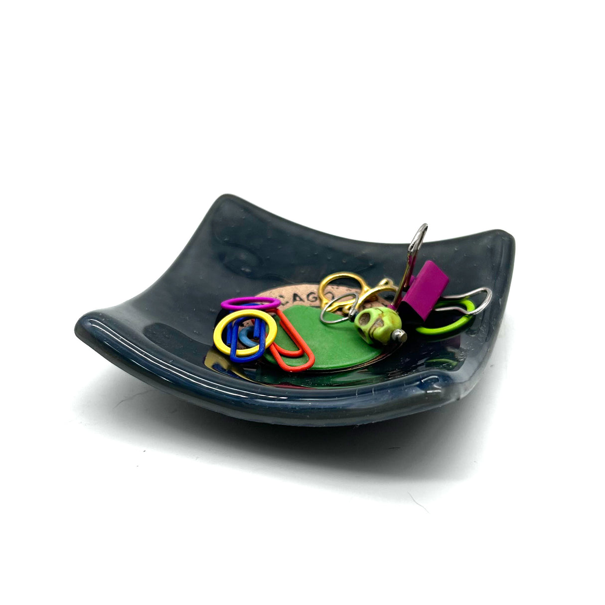 Chicago CTA Token Handmade 2.75" Fused Glass Small Dish