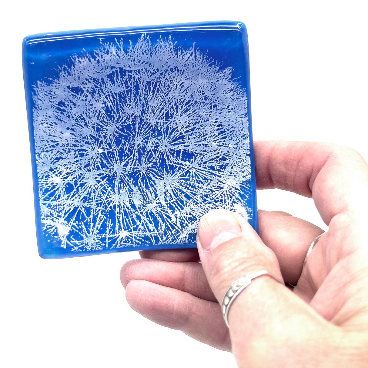 Dandelion Handmade 2.75" Fused Glass Small Dish