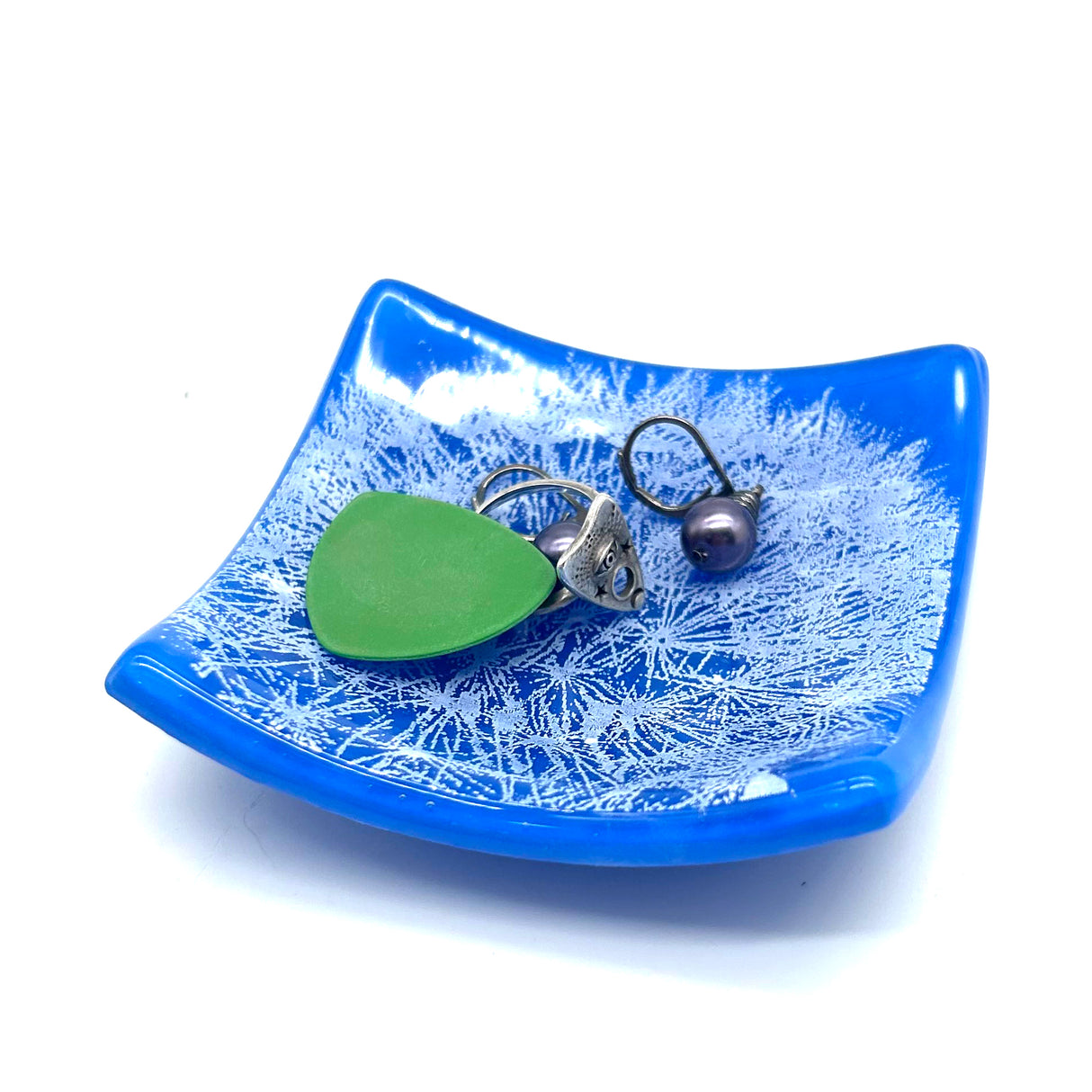 Dandelion Handmade 2.75" Fused Glass Small Dish