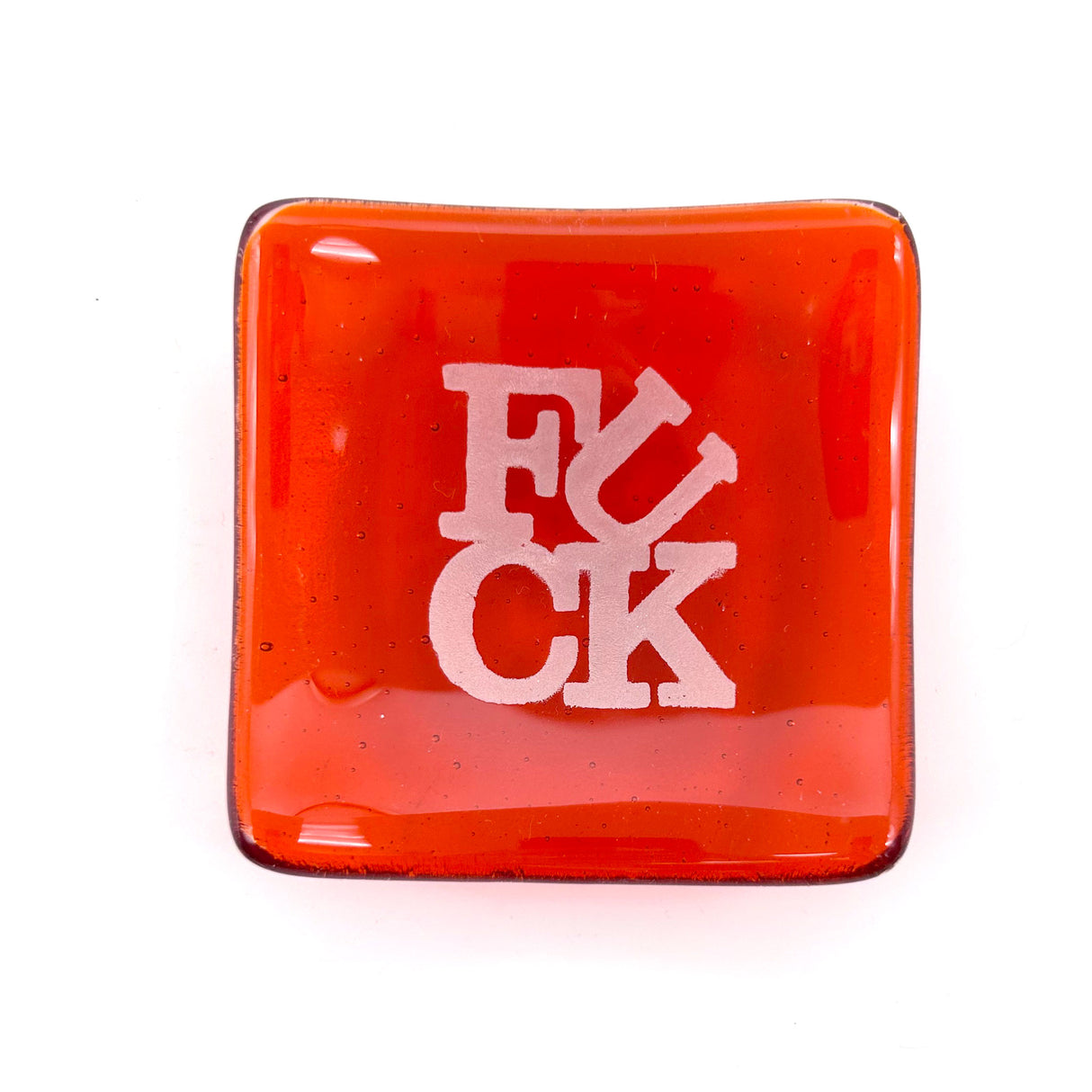 F-word (NSFW) Handmade 2.75" Fused Glass Small Dish