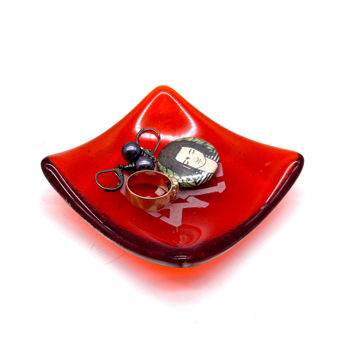 F-word (NSFW) Handmade 2.75" Fused Glass Small Dish