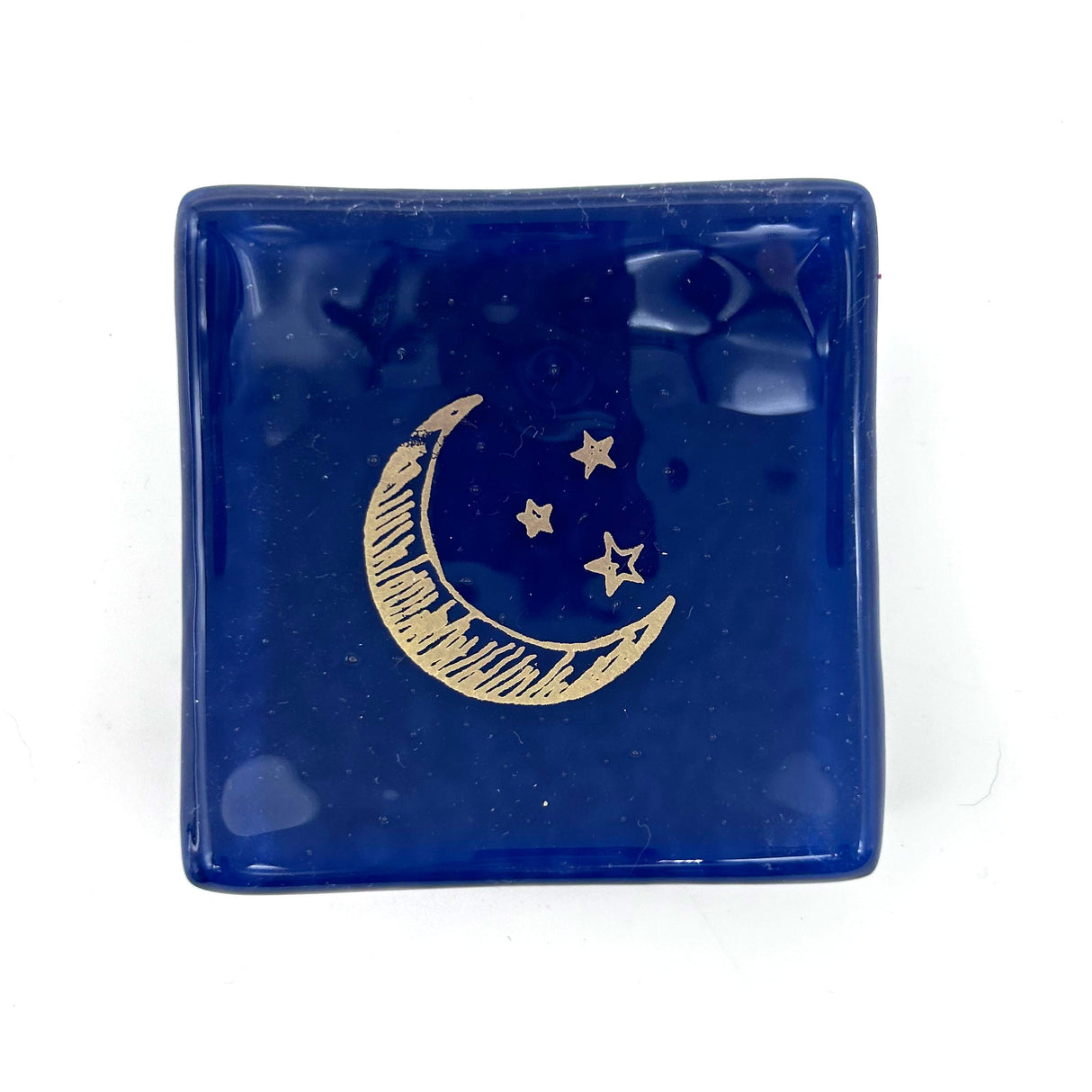 Half Moon Handmade 2.75" Fused Glass Small Dish