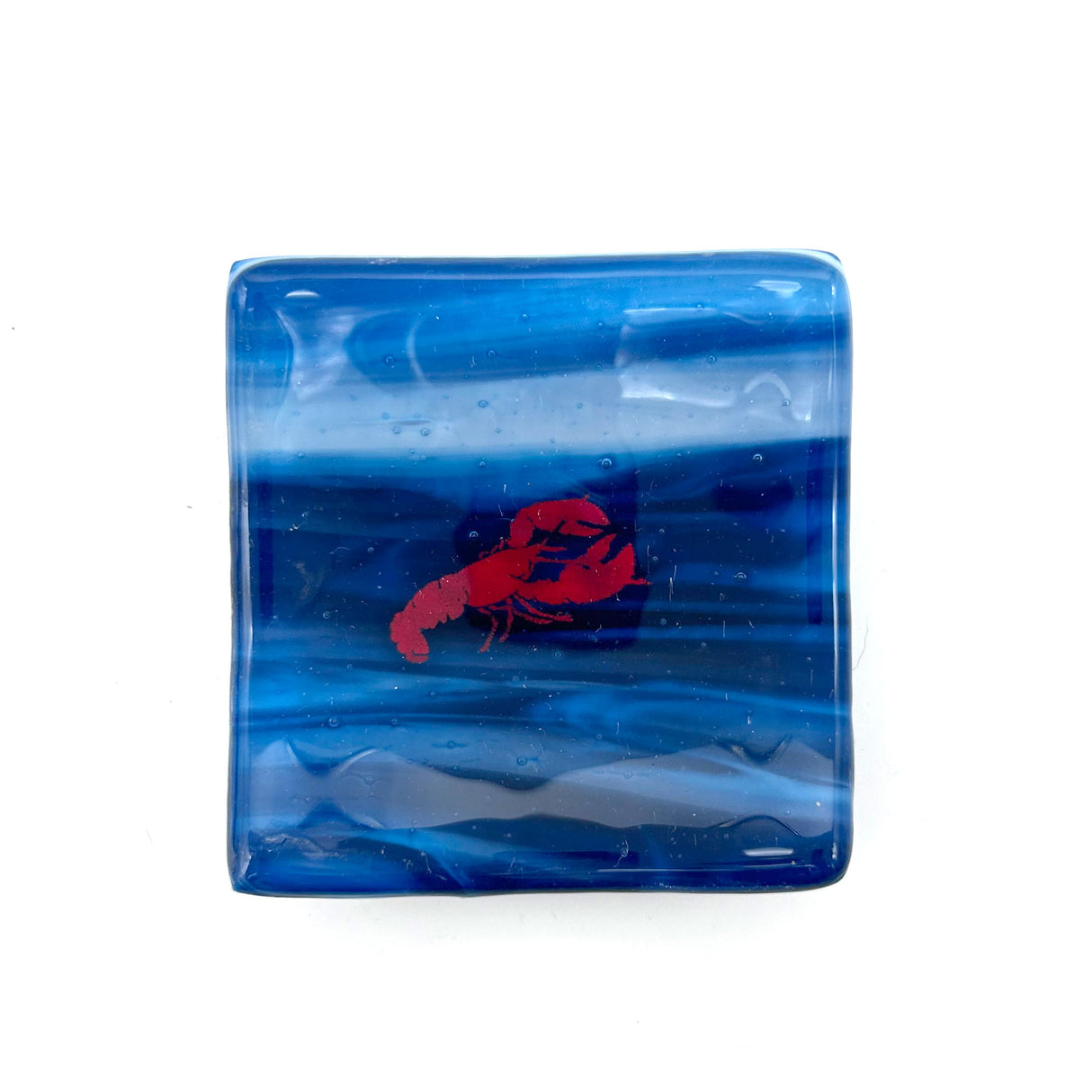 Lobster Handmade 2.75" Fused Glass Small Dish
