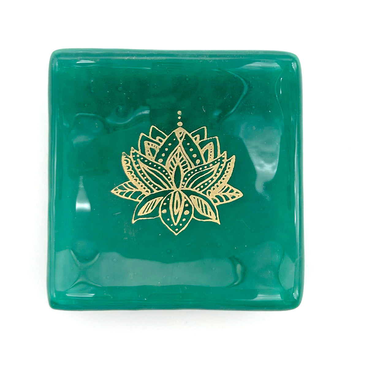 Lotus Handmade 2.75" Fused Glass Small Dish