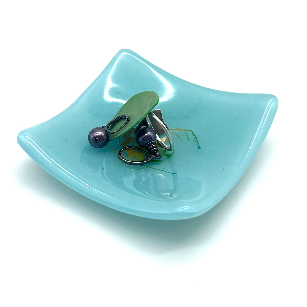 Love is Love Handmade 2.75" Fused Glass Small Dish