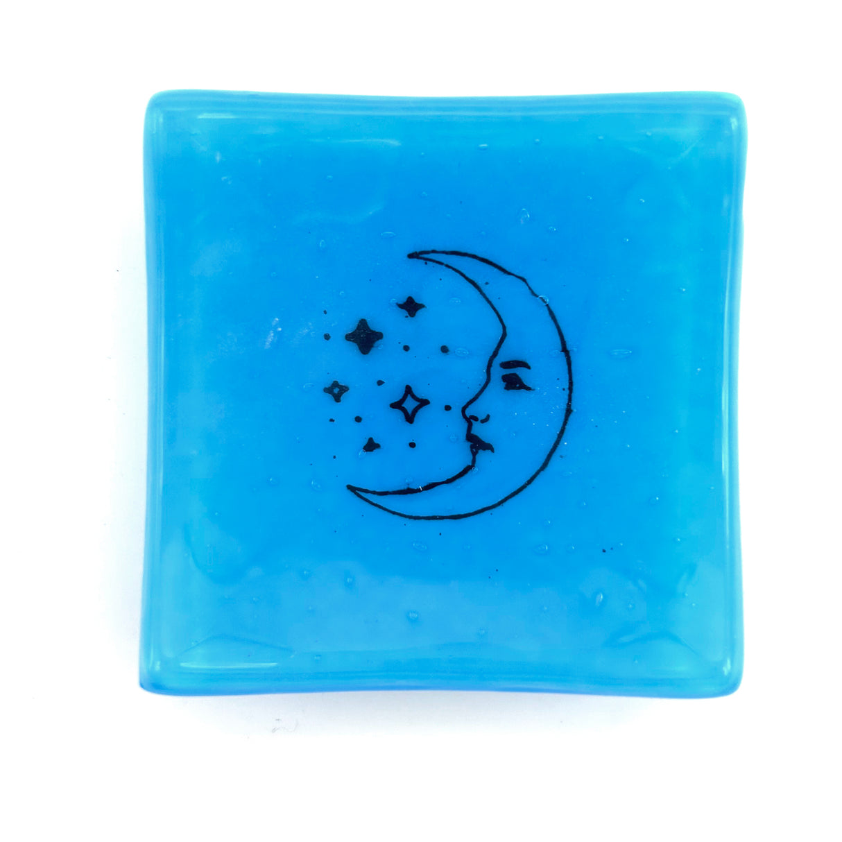 Luna Loteria Handmade 2.75" Fused Glass Small Dish
