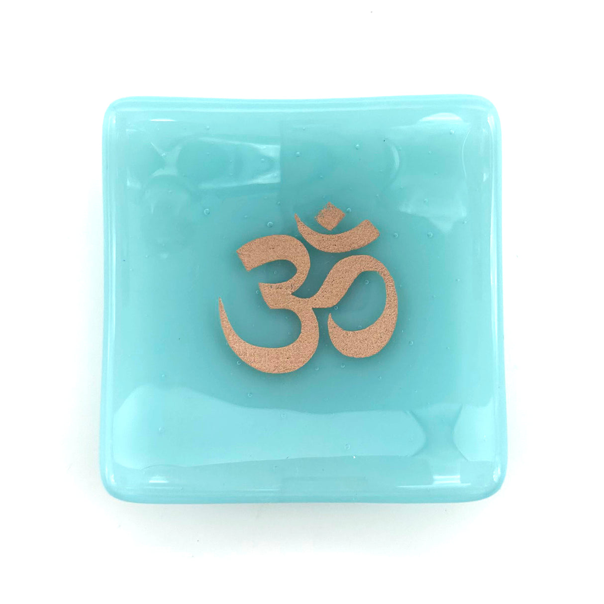 Om Handmade 2.75" Fused Glass Small Dish