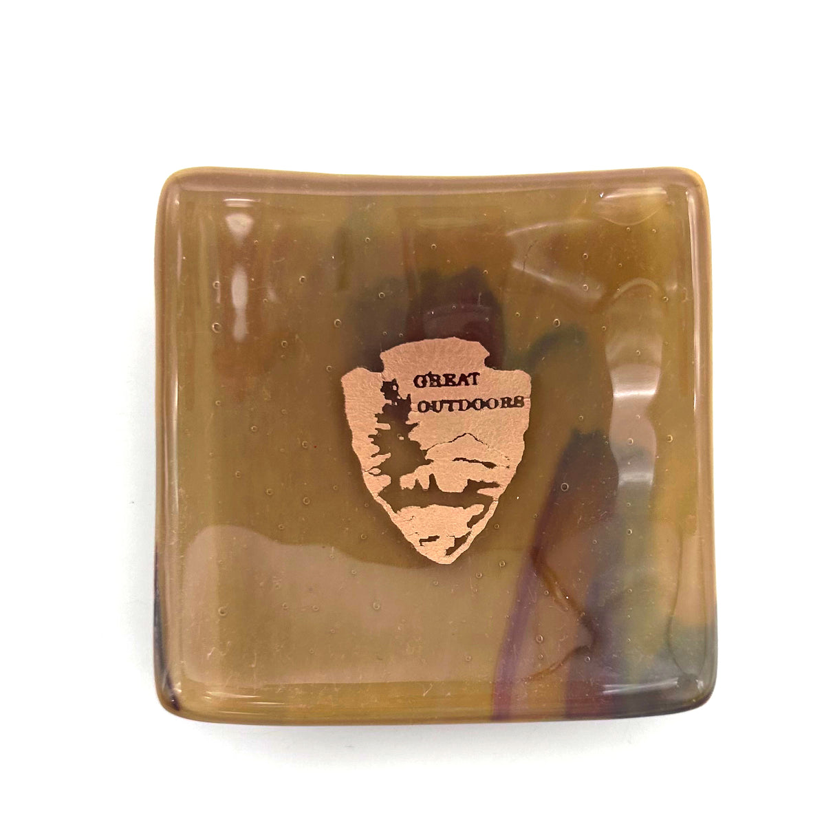 Great Outdors Handmade 2.75" Fused Glass Small Dish