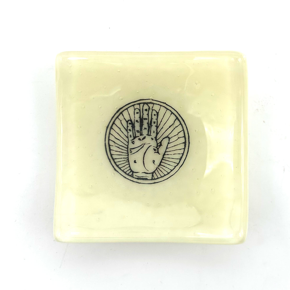 Palmistry Handmade 2.75" Fused Glass Small Dish