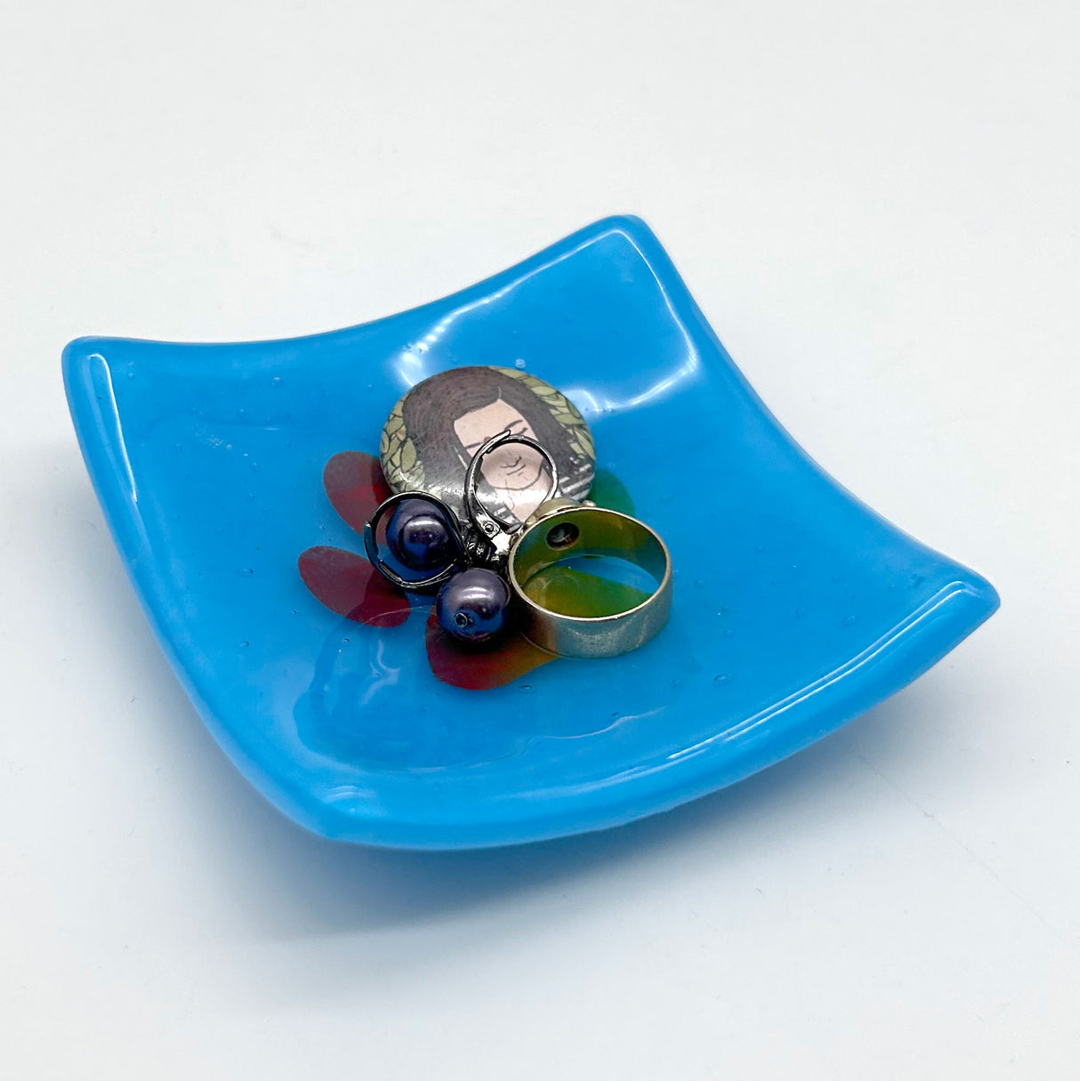 Pawprint Handmade 2.75" Fused Glass Small Dish