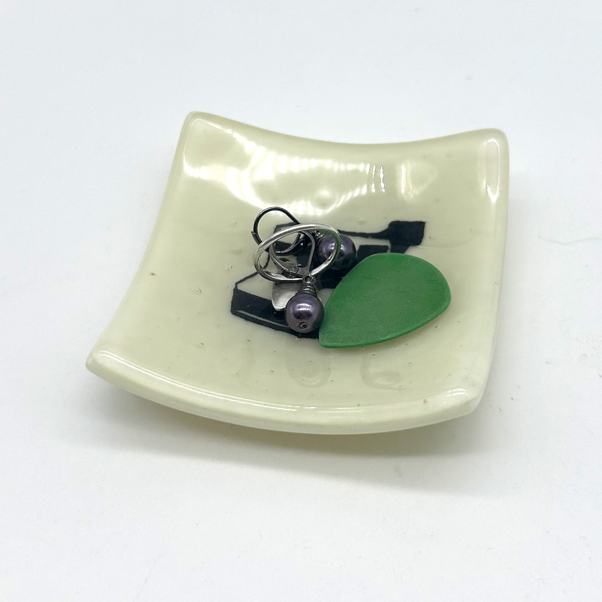 Camera - Polaroid Handmade 2.75" Fused Glass Small Dish