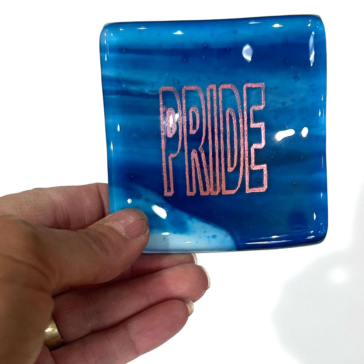 PRIDE Handmade 2.75" Fused Glass Small Dish