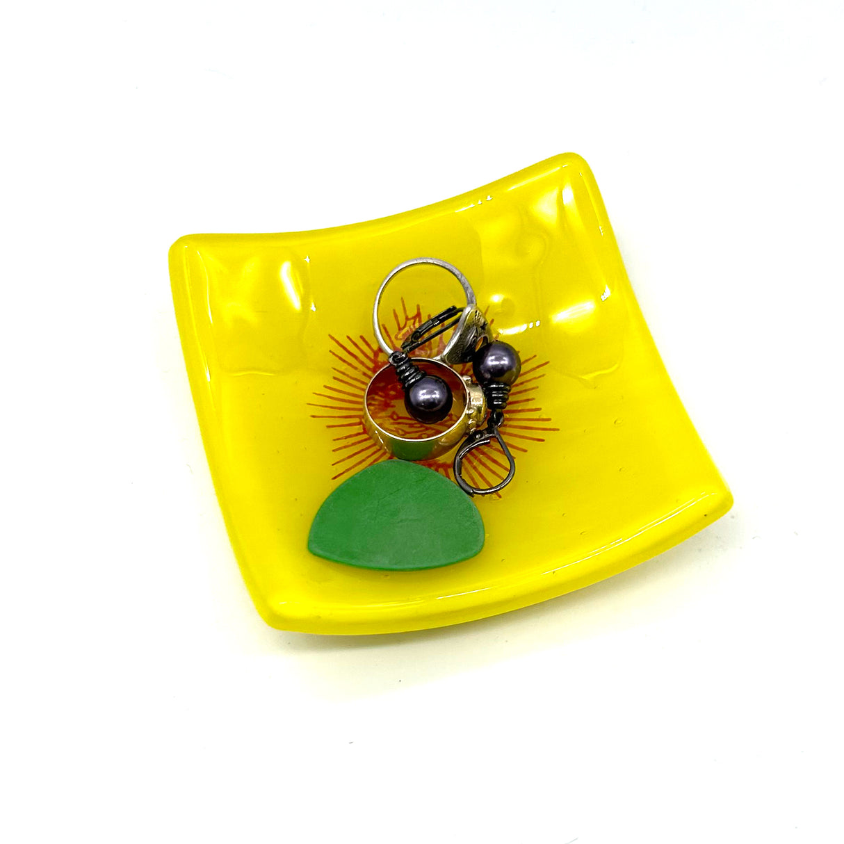 Sacred Heart Handmade 2.75" Fused Glass Small Dish
