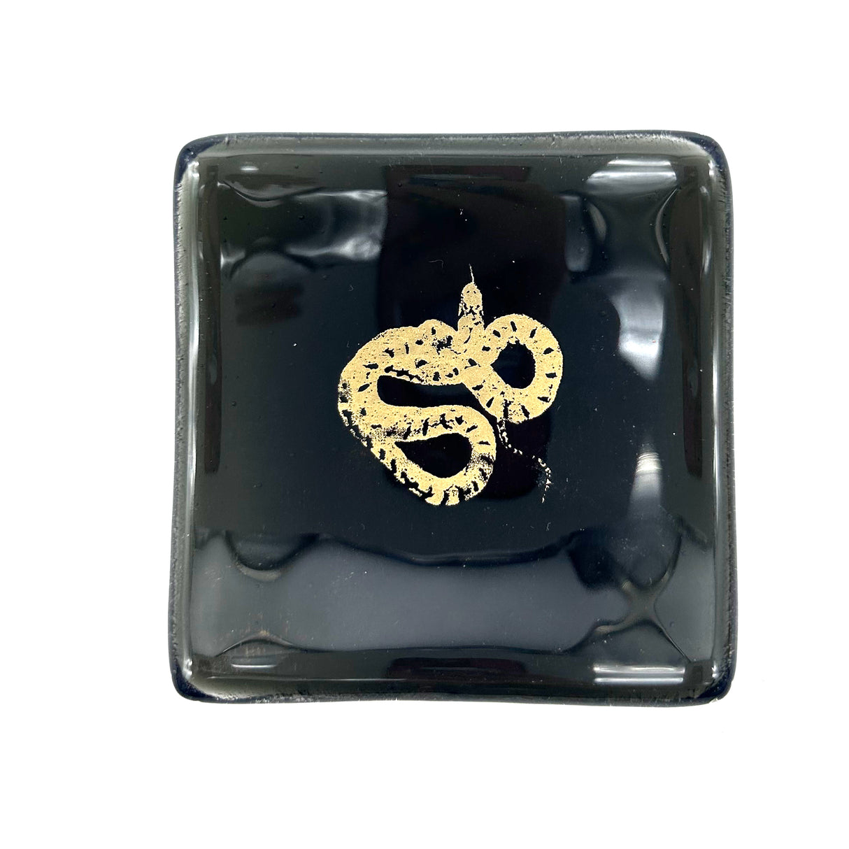 Snake Handmade 2.75" Fused Glass Small Dish
