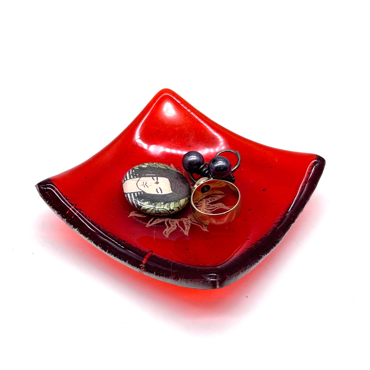 Sun Handmade 2.75" Fused Glass Small Dish