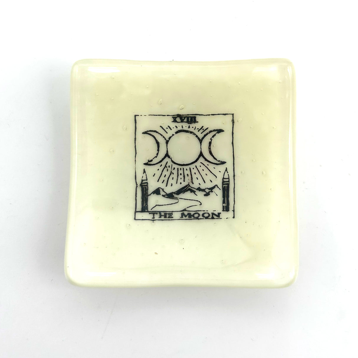 Tarot Card Handmade 2.75" Fused Glass Small Dish