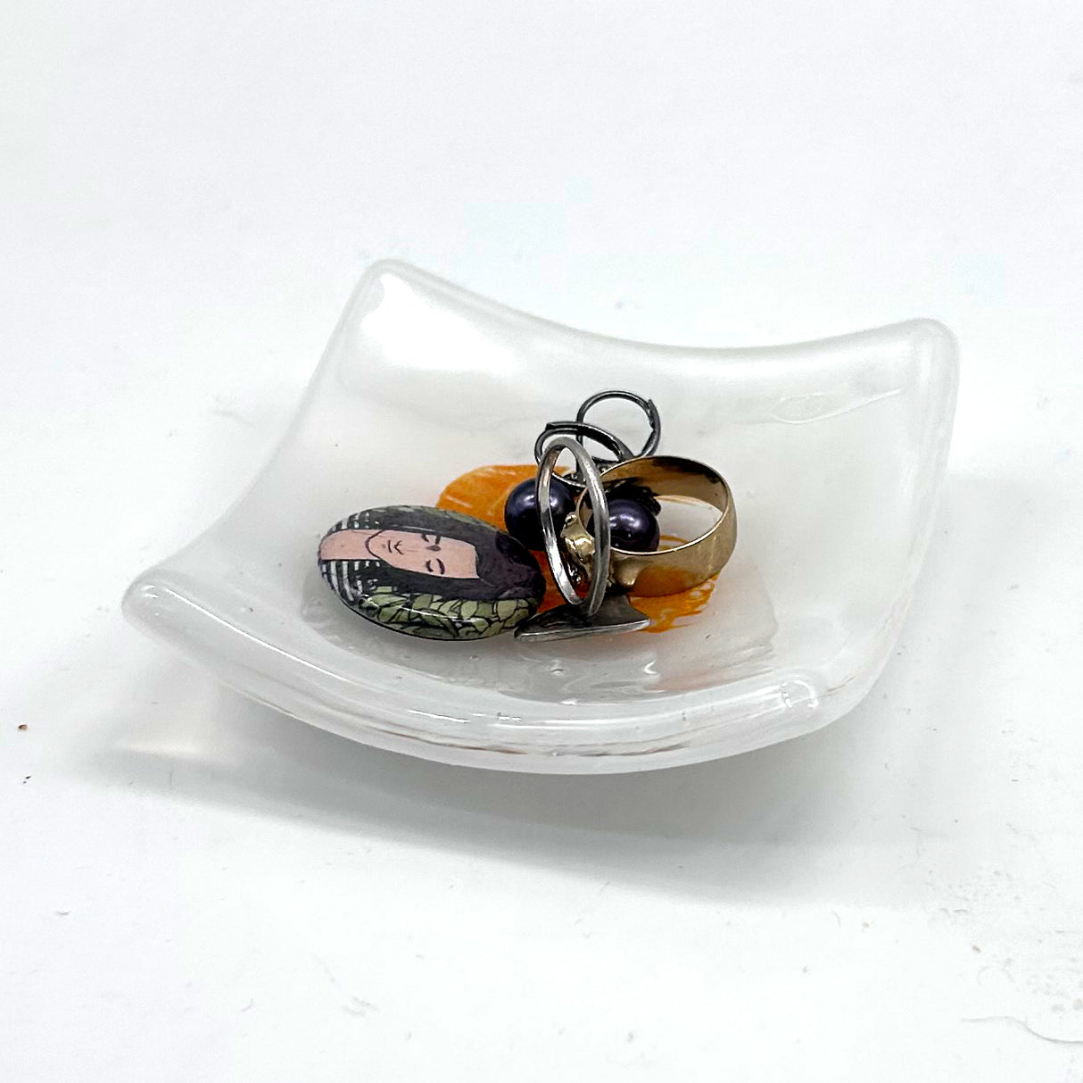 VW Van Handmade 2.75" Fused Glass Small Dish