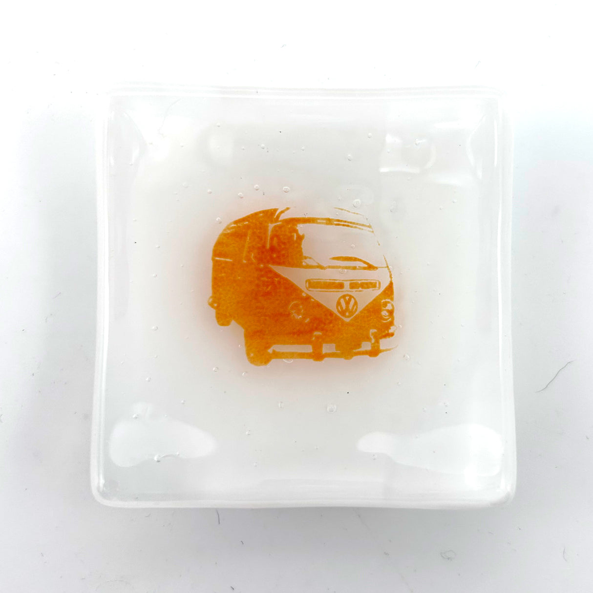 VW Van Handmade 2.75" Fused Glass Small Dish