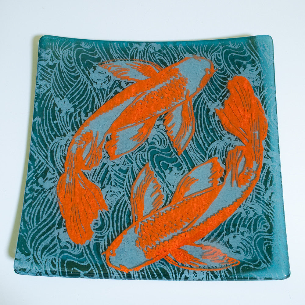 Koi 8" Slumped Platter *discontinued*