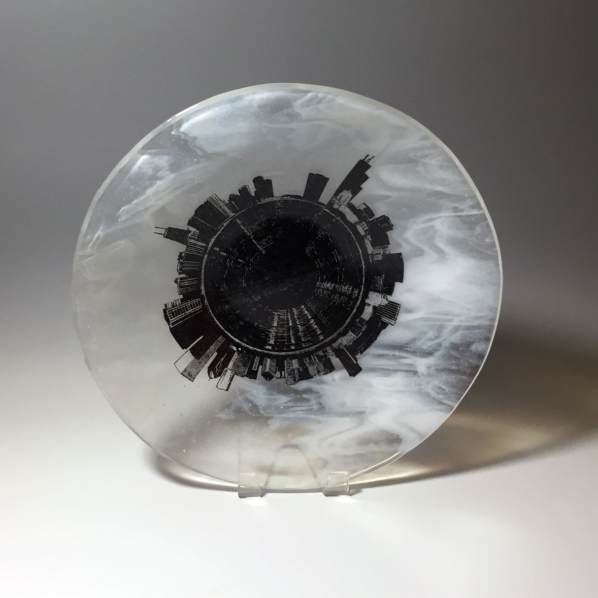 Custom Large City Skyline Bowl Made to Order